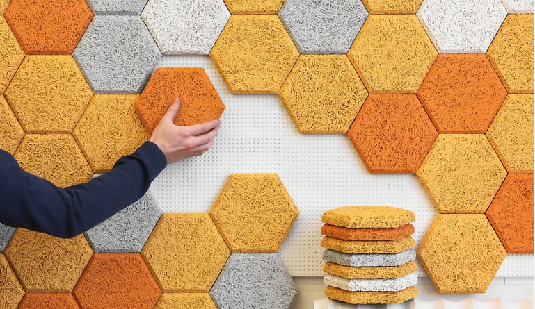 Decorative Hexagon Wood Wool Acoustic Panels for Modern Interior Soundproofing