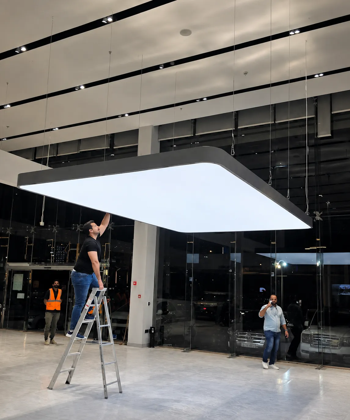 LED spacing and ceiling cavity coordination