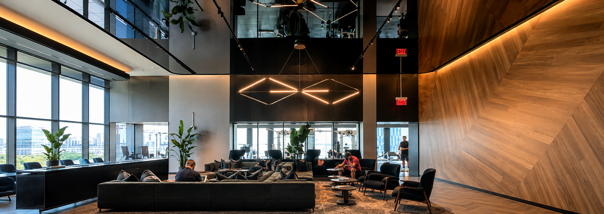 Glossy black stretch ceilings in Saudi Arabia